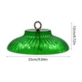 thumbnail image 2 of huayou Green Vertical Rib Bird Feeder Weather Shield, Round Ring Top Handle, Decoration, for Backyard Wild Bird Feeding Protection Supply, 2 of 5