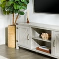 thumbnail image 6 of Woven Paths Farmhouse Barn Door TV Stand for TVs up to 80", Stone Grey, 6 of 21