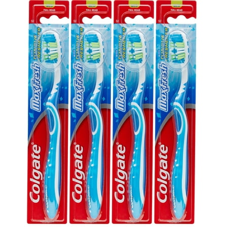 (4 Pack) Colgate Max Fresh Full Head Adult Toothbrush, Medium (4 pack)