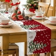 thumbnail image 5 of Burlap Table Runner 70 Inches Long,Christmas Tree Snowman Snowflakes Non-Slip Kitchen Table Runners for Dining Room Everyday Use Party Table Decorations Red, 5 of 9