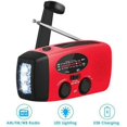 thumbnail image 4 of Emergency Hand Crank Solar Weather Radio with LED Flashlight and Reading Lamp, 4 of 6