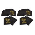 thumbnail image 3 of 40 servilletas decorativas para fiesta de cumpleaños número 30, servilletas negras con estampado de letras doradas, 3 of 8