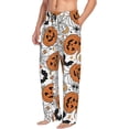 thumbnail image 2 of Halloween Pumpkin Bat Men'S Pajama Pants Soft Sleep Lounge Pants Pjs Bottoms With Pockets 3x-Large, 2 of 6