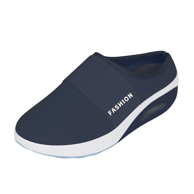Zapatillas de cuña para mujer con cabeza redonda de malla Baotou informal a la moda diaria de nuevo estilo Wmkox8yii hj789