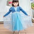 thumbnail image 6 of IBTOM CASTLE Little Big Girls Elsa and Anna Princess Clothes Snow Queen Long Sleeve Sequins Snowflake Velvet Tulle Dress Birthday Halloween Christmas Carnival Cosplay Party Pageant Prom Ball Gown, 6 of 8
