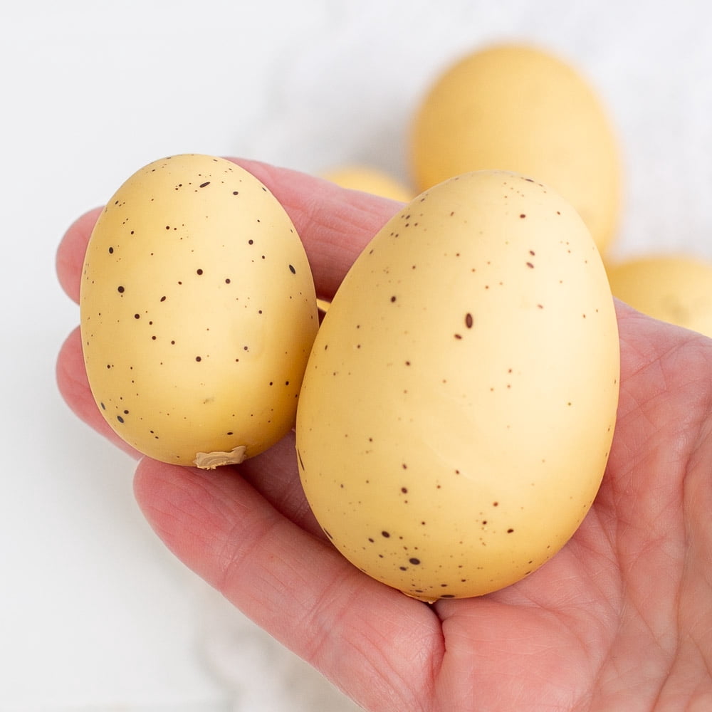 36 Assorted Brown Easter Egg Display Set: Speckled Eggs - Ideal for Easter Decor, Baby Showers, and Spring Displays