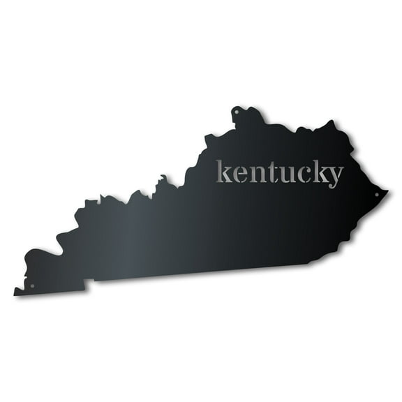 Metal Kentucky Wall Art - Custom Metal US State Sign - 14 Color Options 24