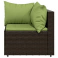 thumbnail image 3 of vidaXL Canapés d'Angle de Jardin avec Coussins 2 Pcs Brun Rotin Poly, 3 of 5