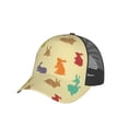 thumbnail image 6 of Lsque Colorful Rabbit Printed Trucker Hat - Baseball Cap for Men Women - Breathable Mesh Side, Adjustable Fit - for Casual Wear, 6 of 7