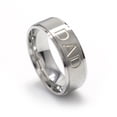 thumbnail image 2 of Bodyjewelryonline 316L Stainless Steel DAD Logo Rings Father Day Gift Silver and Black I.P Men Rings, 2 of 5