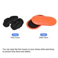 thumbnail image 3 of Unique Bargains Exercise Core Sliders, Oval Glider Discs with Feet Covers, Dual Sided, Home Gym, Orange, 2Set, 3 of 6
