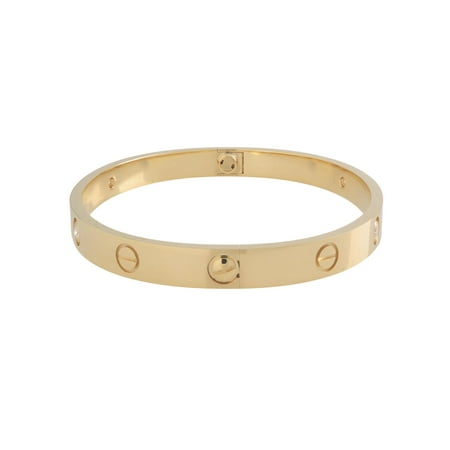 Cartier Love 4 Diamonds Bangle Bracelet, Yellow Gold