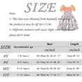 thumbnail image 3 of Girls Dresses Summer Short Sleeve Floral Prints Princess Dress Dance Party Dresses Clothes Kids Sundress,Size 8 Years-9 Years, 3 of 6