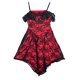 thumbnail image 4 of VISgogo Vestido de tirantes para mujer, vestido midi irregular de verano con tirantes finos y cordones de encaje VISgogo  moda, 4 of 5