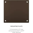 thumbnail image 3 of 5-Inch Mounting Plate for Lighted Address Numbers by LN LUMANUMBERS, Durable Stainless Steel, (for 2 Numbers, Bronze), 3 of 3