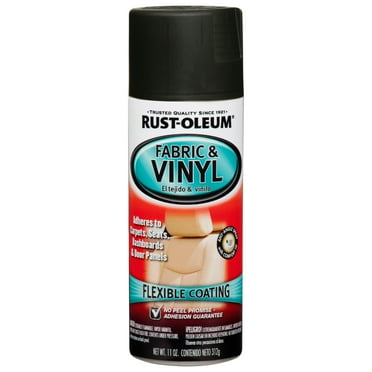 Black, Rust-Oleum Automotive Fabric and Vinyl Flat Spray Paint-248919, 11 oz, 6 Pack