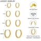 thumbnail image 5 of Set de pendientes tipo argolla LEXODY Small, chapados en oro de 14 quilates, para mujer, 5 of 8