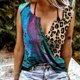 thumbnail image 2 of Chaleco estampado a la moda para mujer, cuello en V, blusa sin mangas, botones, Tops Pompotops lopia998580, 2 of 3