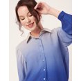 thumbnail image 4 of Moomaya Ombre Printed Color Button-Down Chic Shirt, Long Sleeve Viscose Casual Shirt, 4 of 8