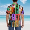 thumbnail image 4 of Haiem Cute doggies Printed Hawaiian Shirt for Men - Men’s Casual Beach Summer Shirts - Stretch Fabric with Modern Fit,X-Large, 4 of 7