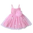 thumbnail image 1 of Felwors Bambin Été Robe Filles Bretelles Fleur Perle Maille Robe Princesse Robe Outwear Mode, 1 of 7