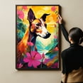 thumbnail image 4 of Greyhound Dog Canvas Wall Art for Living Room, Funny Bathroom Wall Decor, Colorful Animal Painting Gift for Kid Teen Men, 4 of 4