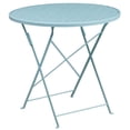 thumbnail image 2 of Afuera Living 30" Round Steel Flower Print Patio Dining Table in Sky Blue, 2 of 3