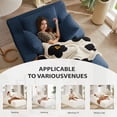 thumbnail image 5 of Aukfa 66" Oversized Chaise Lounge Indoor Boneless Couch Plush Sofa Bed for Living Room, 3Pillows, Blue, 5 of 9