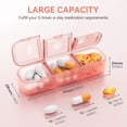 thumbnail image 2 of Pill Organizer Times A Day Day Pill Box - Weekly Pill Organizer Portable Removable Daily Medicine Container Dispenser Case for Vitamin Fish Oil Supplement Pink, 2 of 7