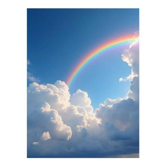 Diamond Art Kit for Adults, Rainbow Skies Above Clouds Diamond Painting for Adults Beginners, DIY Diamond Art Painting Kits, 5D Diamond Painting Crafts for Home Decor 12x16 Frameless