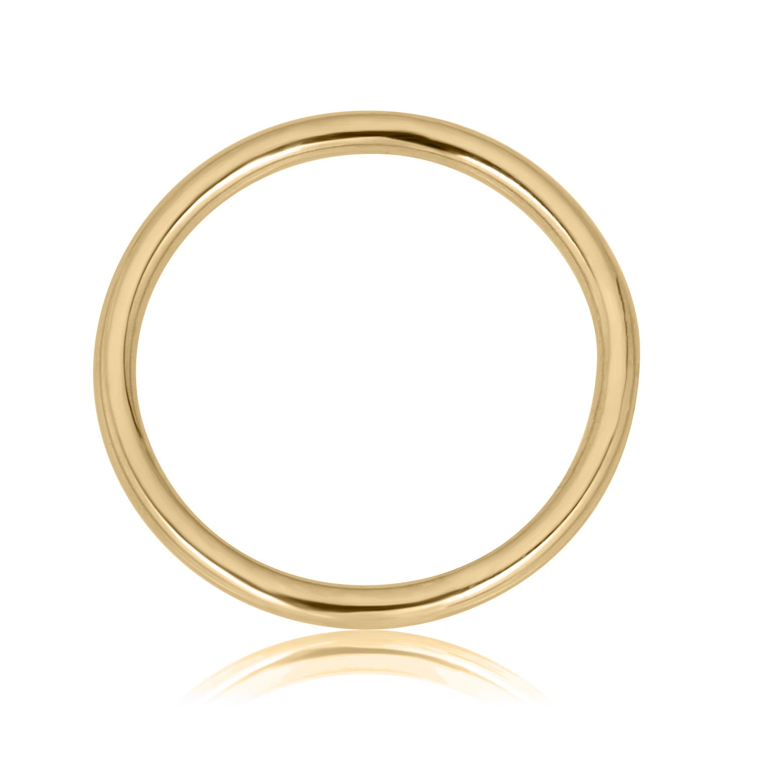 AVORA 10K Yellow Gold Plain Band Stackable Ring  - Size 4
