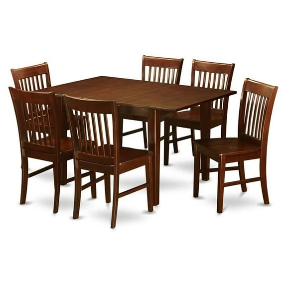 Atlin Designs 7-piece Wood Dining Set in Mahogany