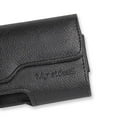 thumbnail image 5 of Premium Leather Wallet Pouch Holster Belt Case for Xiaomi Pocophone F1 w/ Clip / Loops (Fits w/ a Slim Case On) - w/ Card Slot - Black, 5 of 5