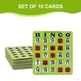 thumbnail image 2 of GSE Games & Sports Expert 10-Pack Green Jumbo Shutter Bingo Cards, Finger-Tip Slide Bingo Game Cards with Easy-Read Large Numbers & Sliding Windows, 2 of 9