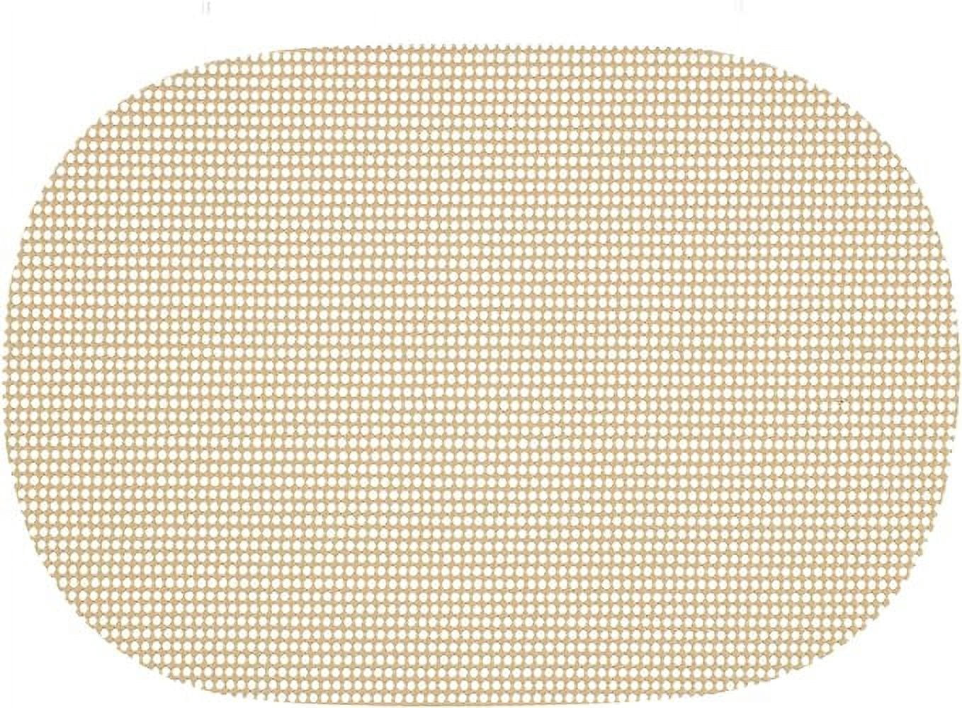 Kraftware Fishnet Oval Placemat 17"x12" (Set/6) Add Fun and Color to your Outdoor Dining – Real Jute Material – Ivory