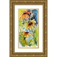 thumbnail image 1 of Kovacs, Anna Brigite 9x14 Gold Ornate Wood Framed with Double Matting Museum Art Print Titled - Yellow Flowers, 1 of 4