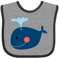 thumbnail image 3 of Inktastic Whale Cute Blue Boys or Girls Baby Bib, 3 of 4