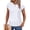 A-White, variant on Womens Blouses Summer Crew Neck Vacation Shirt for Women Cap Sleeve Dressy Casual Pleated Tops