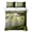 Green, Gold, Brown, variant on Quilts Full Size Bedding Set, Green Trees Lightweight Quilted Comforter, Sunlight Forest Branches Nature Scenery Soft Reversible Bedspread Coverlet with Pillow Covers for All Season, 78" x 90"