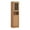 Beech, variant on 63" Tall Slim Open Shelf Plus Top and Bottom Enclosed Storage Kitchen Pantry in Chocolate-Grey