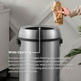 thumbnail image 5 of happimess Chuck Kitchen/Office 17.2-Gallon Open-Top Trash Can, Platinum Silver, HPM1015A, 5 of 10