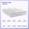 thumbnail image 5 of Twin XL Size Dual Layer 3 Inch Mattress Topper, 2 Inch Cooling Gel Memory Foam +1 Inch Tencel Quilted Pillow Top Bed Pad with Elastic Deep Pocket Cover , Medium Firm for Pressure Relief, White, 5 of 10