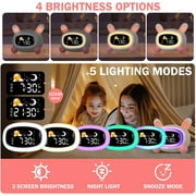 Hansang Alarm Clock for Kids, Ok to Wake Clock, Sleep Training Digital Clock with 5 Night Light, 7 Sleep Sound Machine