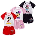 thumbnail image 2 of Summer Kids Girls Boys Clothings Minnie Mickey Mouse 100%Cotton Baby Sports Sets Boy Girl Tee+ Shorts Clothes Set Toddler Suits18M Gao Jinjia LED, 2 of 2