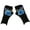 Black Blue, variant on 1 Pair Women's Wrist Arm Warmers Stretchy Cable Knitted Fingerless Gloves with Flower Embroidery