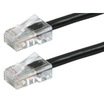 Monoprice Cat5e Ethernet Patch Cable - 5 Feet - Black | Network Internet Cord - RJ45, Stranded, 350Mhz, UTP, Pure Bare Copper Wire, 24AWG - Zeroboot Series