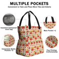 thumbnail image 3 of Pioneer Flower Floral Print Pattern Drawstring Lunch Bag Women - Drawstring Lunch Bag Insulated for Work Office - Stain-Resistant Large Lunchbags for Women with Multi-Pockets, 3 of 6