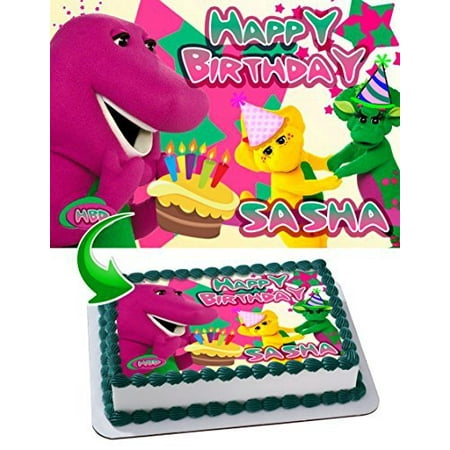 Barney Friends Edible Cake Topper Personalized Birthday 1 4
