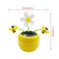 thumbnail image 6 of Solar Automatic Swing Sunflower for Car Dashboard - Red Flower with Bee Ornament Battery-Free Dancing Toy - Spring Balcony Desk Decor for Sunny Window Sill, 6 of 7