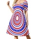 thumbnail image 3 of Vestido de manga corta con estampado de anillos patrióticos, ropa de mujer, novedades , vestidos de fiesta para mujer, ropa de verano para mujer, vestido, 3 of 7